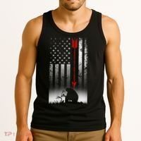 Bow Deer Hunting American Flag For Bow Hunting Tank Top thumb 3