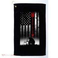 Bow Deer Hunting American Flag For Bow Hunting Golf Towel thumb 0