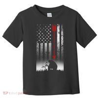 Bow Deer Hunting American Flag For Bow Hunting Toddler T-Shirt thumb 0