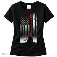 Bow Deer Hunting American Flag For Bow Hunting Women's T-Shirt thumb 0