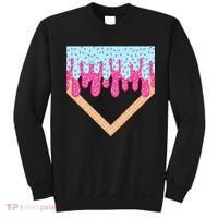 Baseball Drip Home Plate Ice Cream Sport Players & Fans Sweatshirt thumb 0
