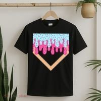Baseball Drip Home Plate Ice Cream Sport Players & Fans T-Shirt thumb 2
