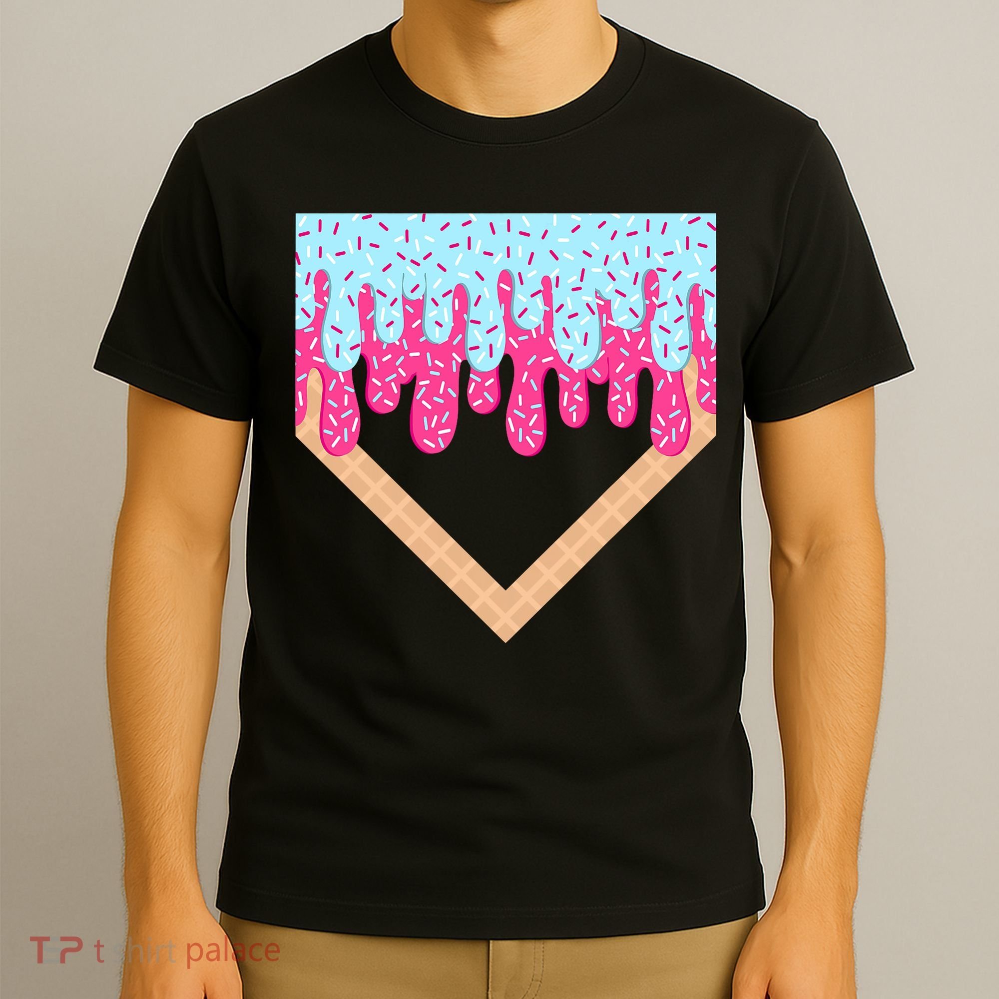 Baseball Drip Home Plate Ice Cream Sport Players & Fans T-Shirt