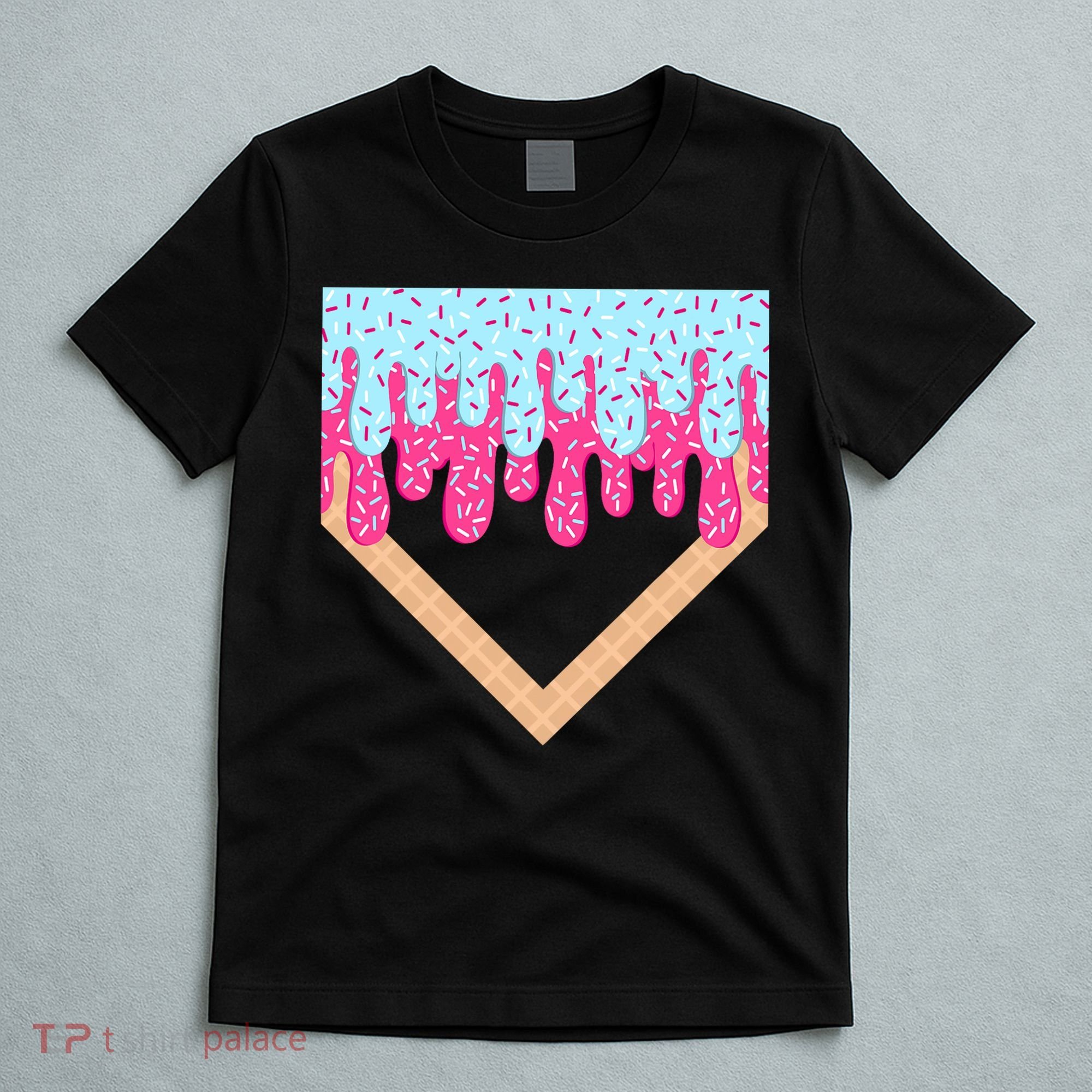 Baseball Drip Home Plate Ice Cream Sport Players & Fans T-Shirt
