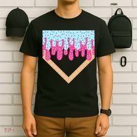 Baseball Drip Home Plate Ice Cream Sport Players & Fans T-Shirt thumb 6