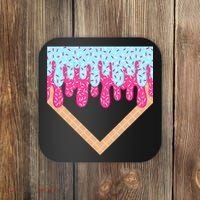 Baseball Drip Home Plate Ice Cream Sport Players & Fans Coaster thumb 0