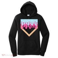 Baseball Drip Home Plate Ice Cream Sport Players & Fans Women's Hoodie thumb 0
