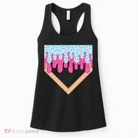 Baseball Drip Home Plate Ice Cream Sport Players & Fans Women's Tank Top thumb 0