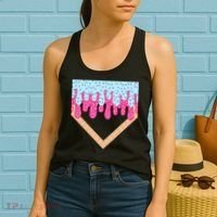 Baseball Drip Home Plate Ice Cream Sport Players & Fans Women's Tank Top thumb 2
