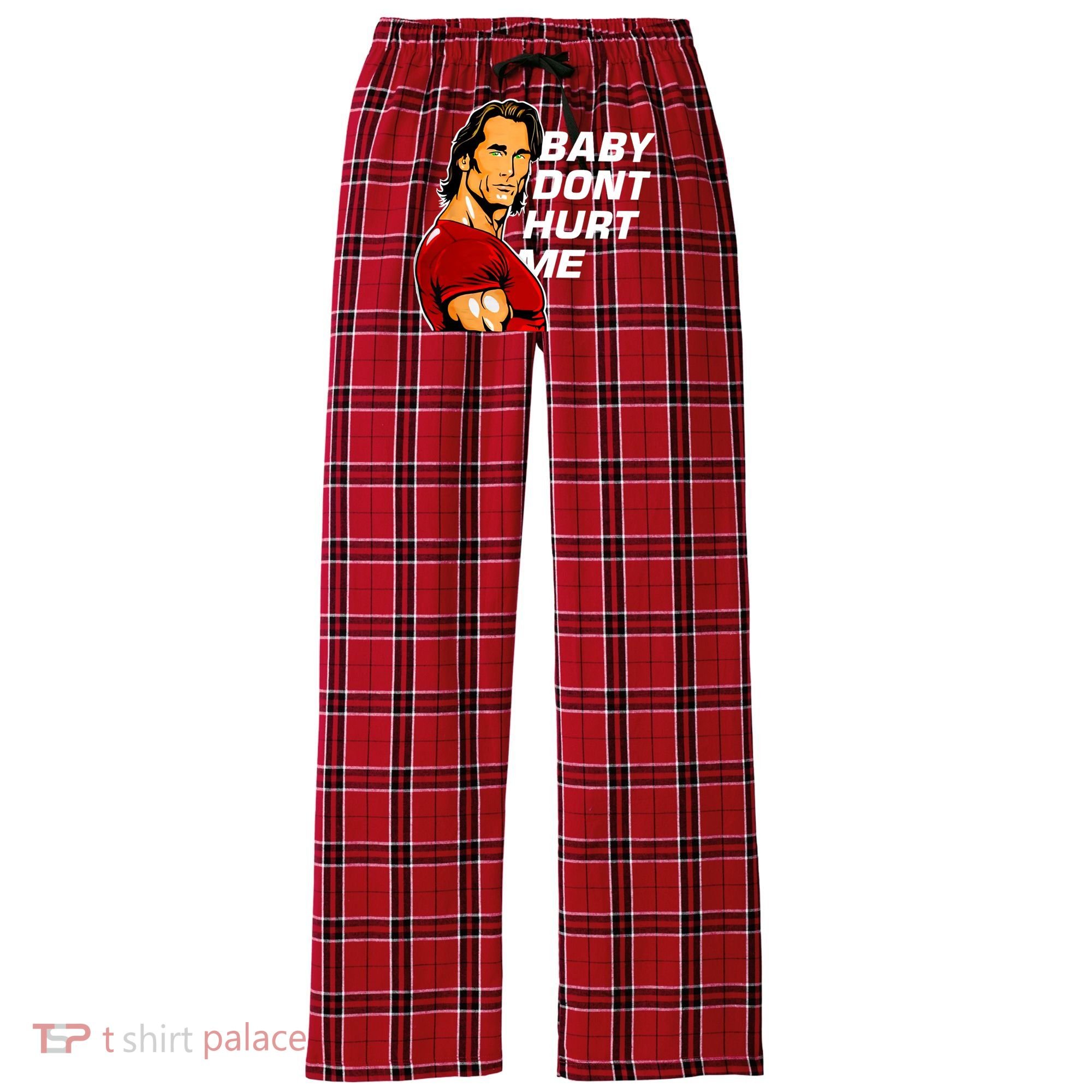 Baby Dont Hurt Me Funny Meme Women's Flannel Plaid Pajama Pants
