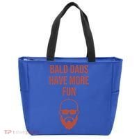 Bald Dads Have More Fun Dad Balding Funny Fathers Day Gym Gift Tote Bag thumb 0