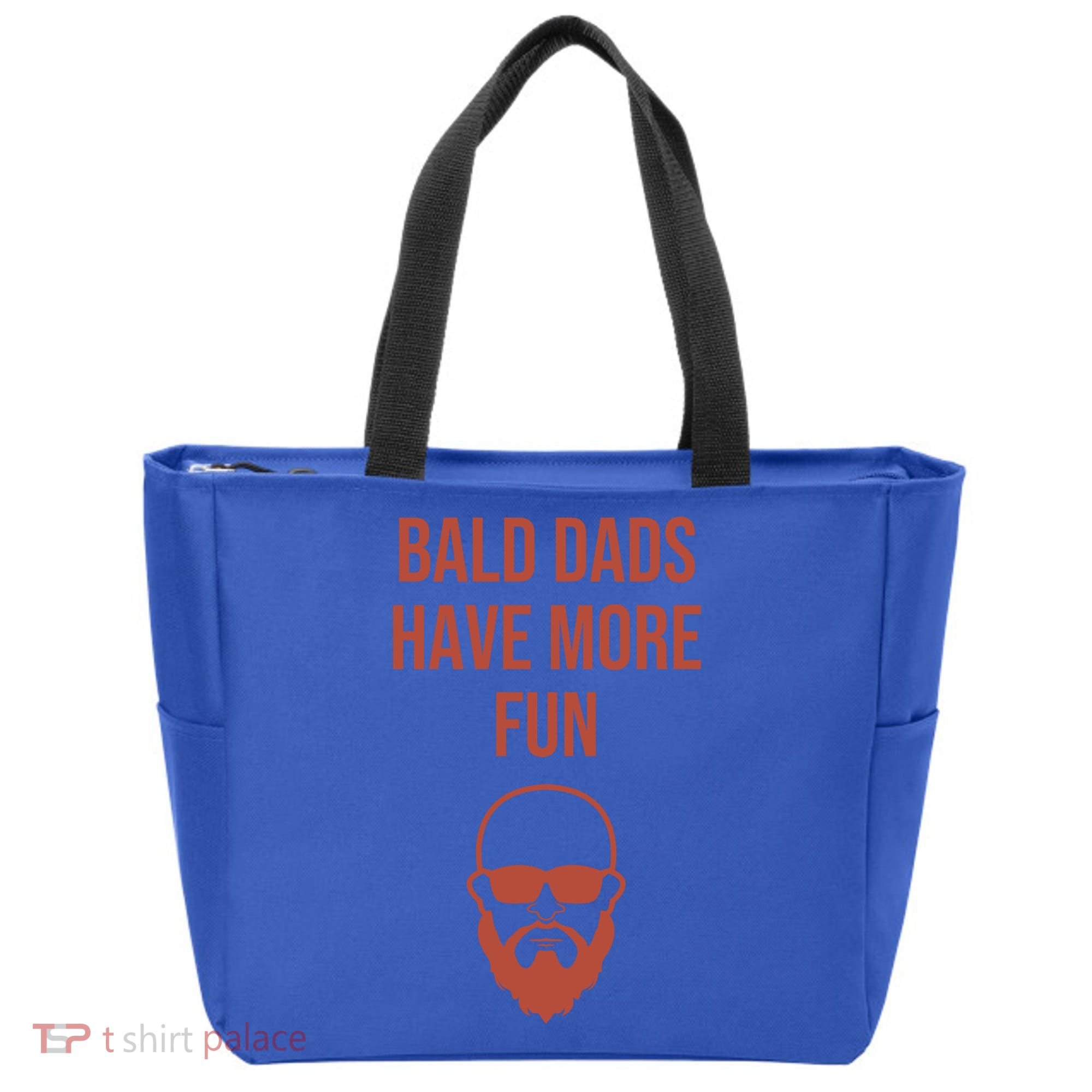 Bald Dads Have More Fun Dad Balding Funny Fathers Day Gym Gift Tote Bag