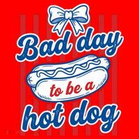 Bad Day Hot Dog Santa Hat thumb 1