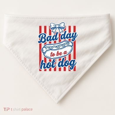 Bad Day Hot Dog USA-Made Doggie Bandana