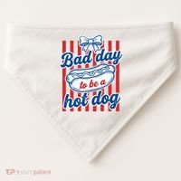 Bad Day Hot Dog USA-Made Doggie Bandana thumb 0
