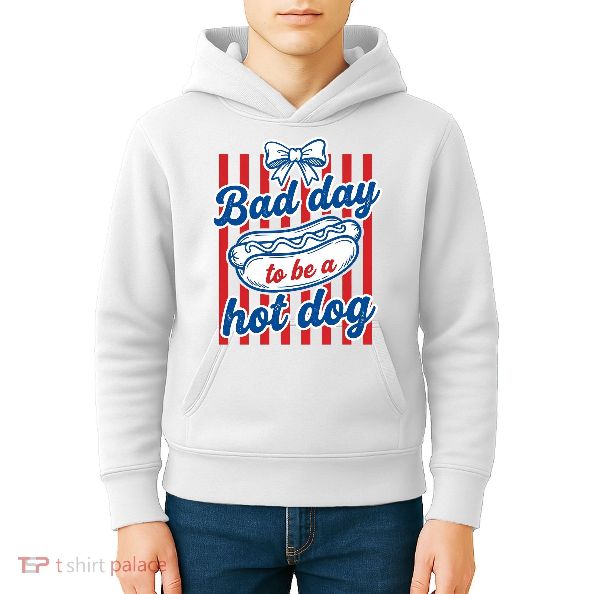 Bad Day Hot Dog Kids Hoodie