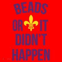 Beads Or It DidnT Happen Mardi Gras Santa Hat thumb 1