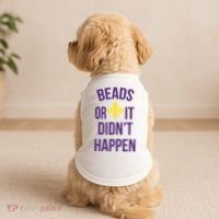 Beads Or It DidnT Happen Mardi Gras Doggie Tank thumb 2