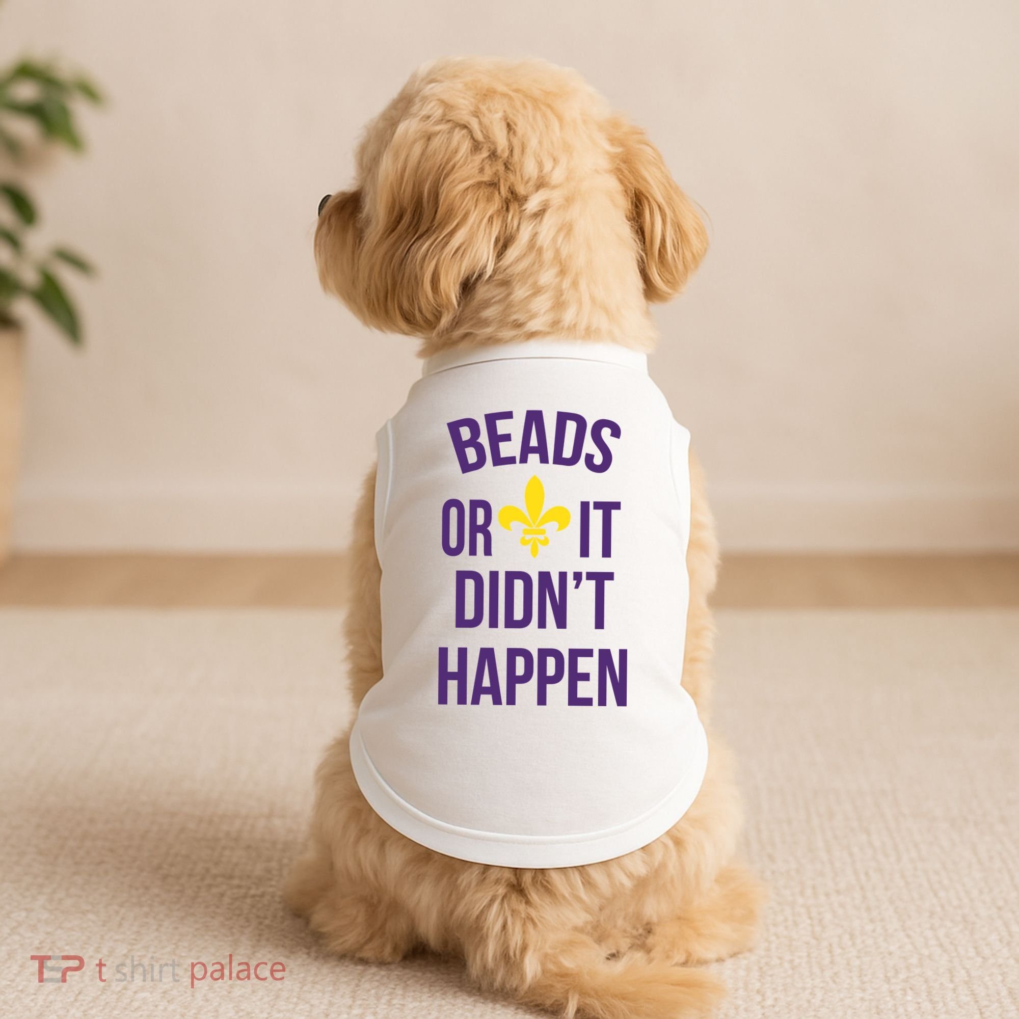 Beads Or It DidnT Happen Mardi Gras Doggie Tank