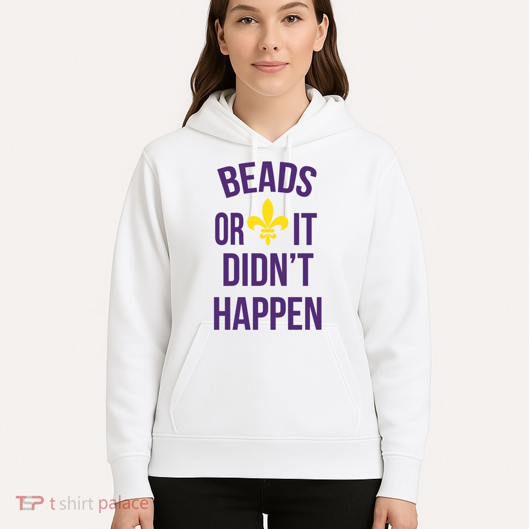 Beads Or It DidnT Happen Mardi Gras Hoodie