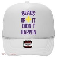Beads Or It DidnT Happen Mardi Gras Hat thumb 0