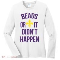 Beads Or It DidnT Happen Mardi Gras Women's Long Sleeve Shirt thumb 0