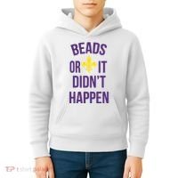 Beads Or It DidnT Happen Mardi Gras Kids Hoodie thumb 4