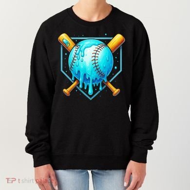 Baseball Drip Home Plate Ice Cream Women's Sweatshirt