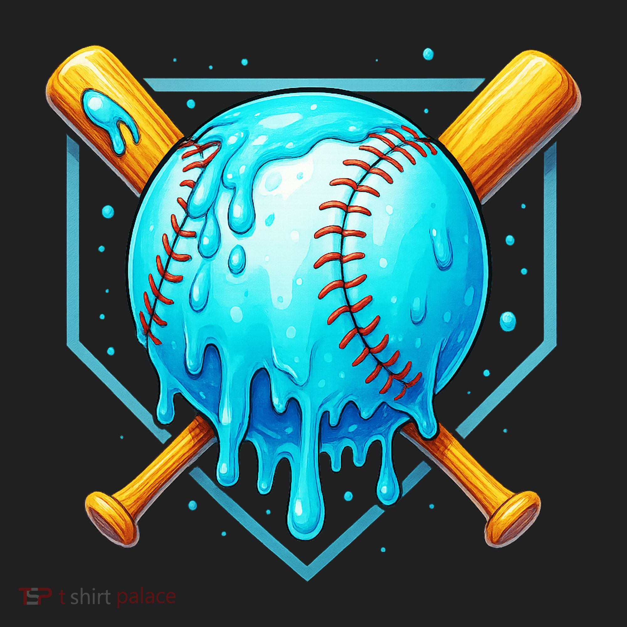 Baseball Drip Home Plate Ice Cream Women's Sweatshirt