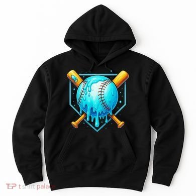 Baseball Drip Home Plate Ice Cream Hoodie