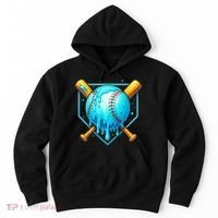 Baseball Drip Home Plate Ice Cream Hoodie thumb 0