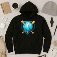 Baseball Drip Home Plate Ice Cream Hoodie thumb 3