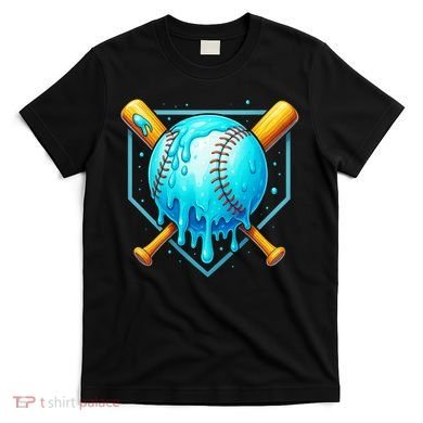 Baseball Drip Home Plate Ice Cream T-Shirt