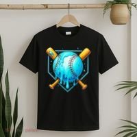 Baseball Drip Home Plate Ice Cream T-Shirt thumb 2