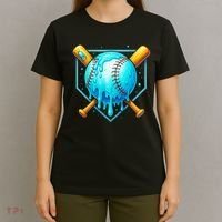 Baseball Drip Home Plate Ice Cream T-Shirt thumb 4