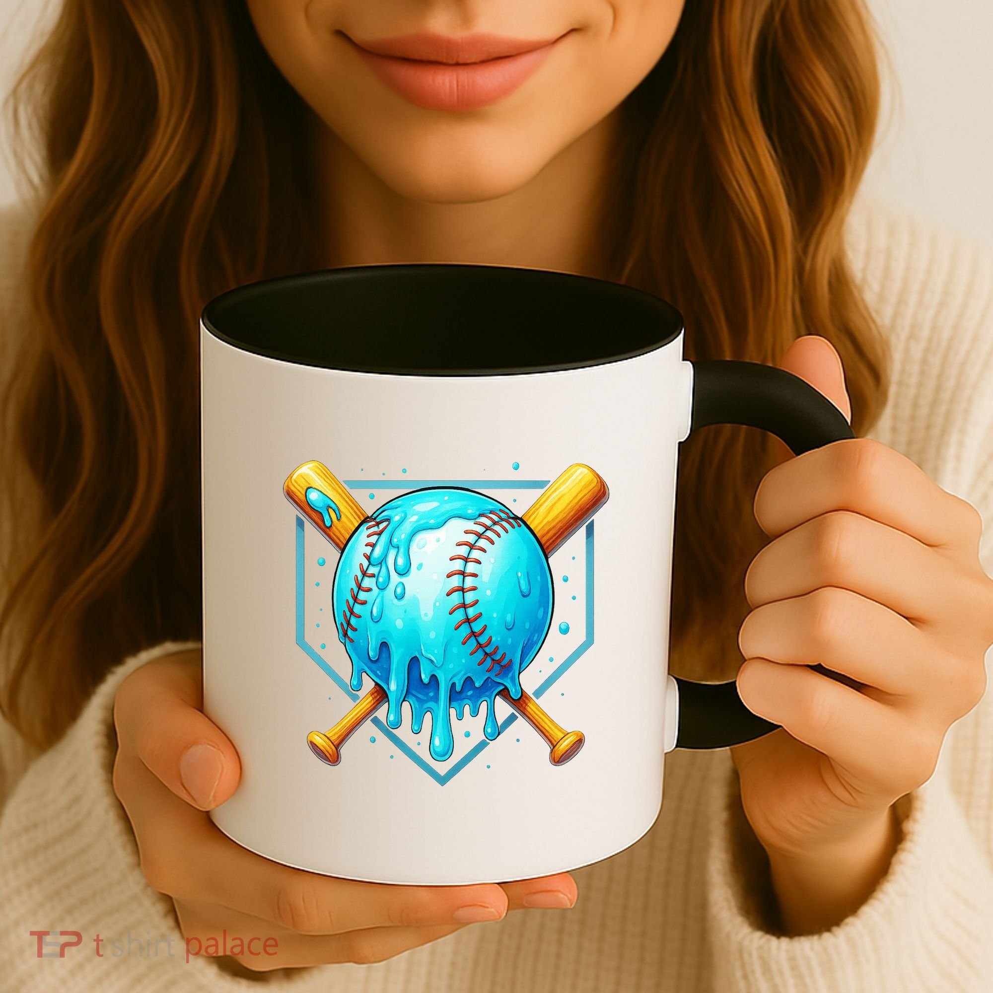 Baseball Drip Home Plate Ice Cream Coffee Mug
