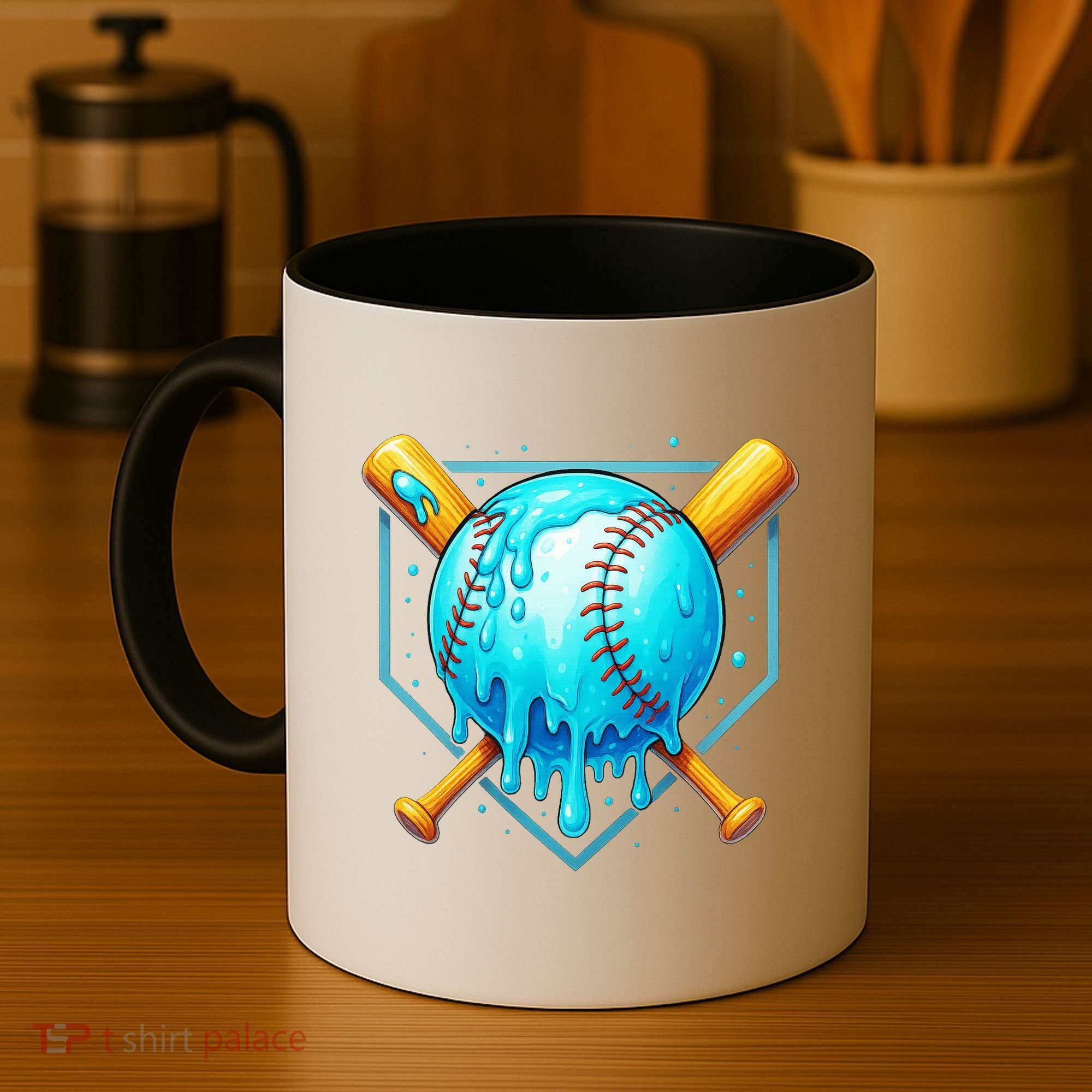 Baseball Drip Home Plate Ice Cream Coffee Mug
