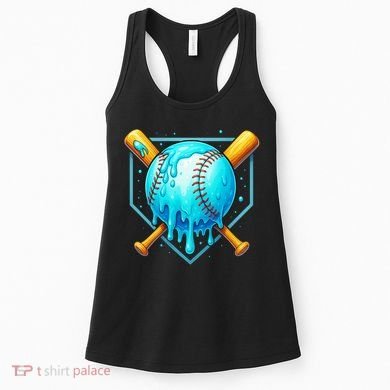 Baseball Drip Home Plate Ice Cream Women's Tank Top