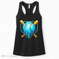 Baseball Drip Home Plate Ice Cream Women's Tank Top thumb 0