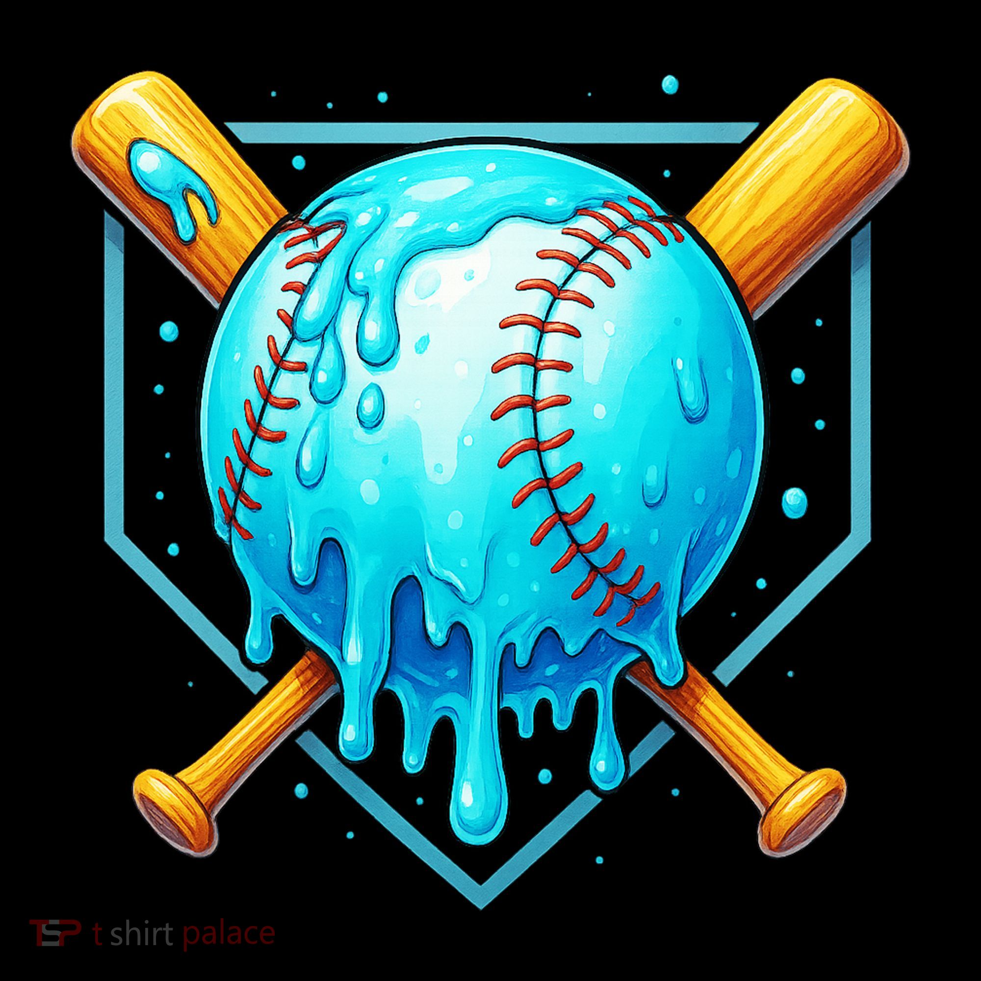 Baseball Drip Home Plate Ice Cream Women's Tank Top