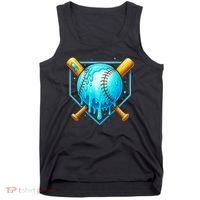 Baseball Drip Home Plate Ice Cream Tank Top thumb 0
