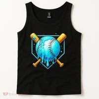 Baseball Drip Home Plate Ice Cream Tank Top thumb 2