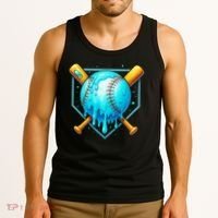 Baseball Drip Home Plate Ice Cream Tank Top thumb 3