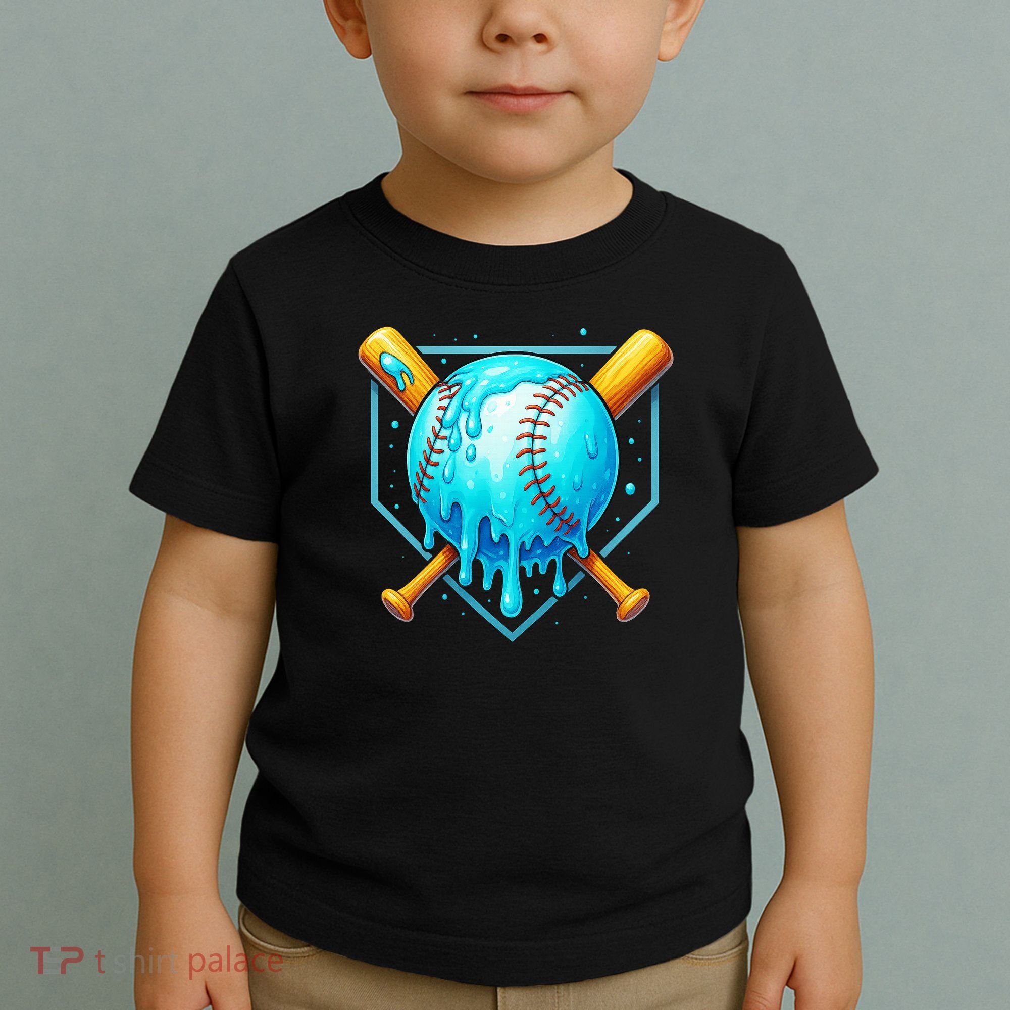Baseball Drip Home Plate Ice Cream Toddler T-Shirt