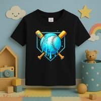 Baseball Drip Home Plate Ice Cream Toddler T-Shirt thumb 3