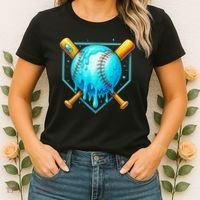 Baseball Drip Home Plate Ice Cream Women's T-Shirt thumb 2