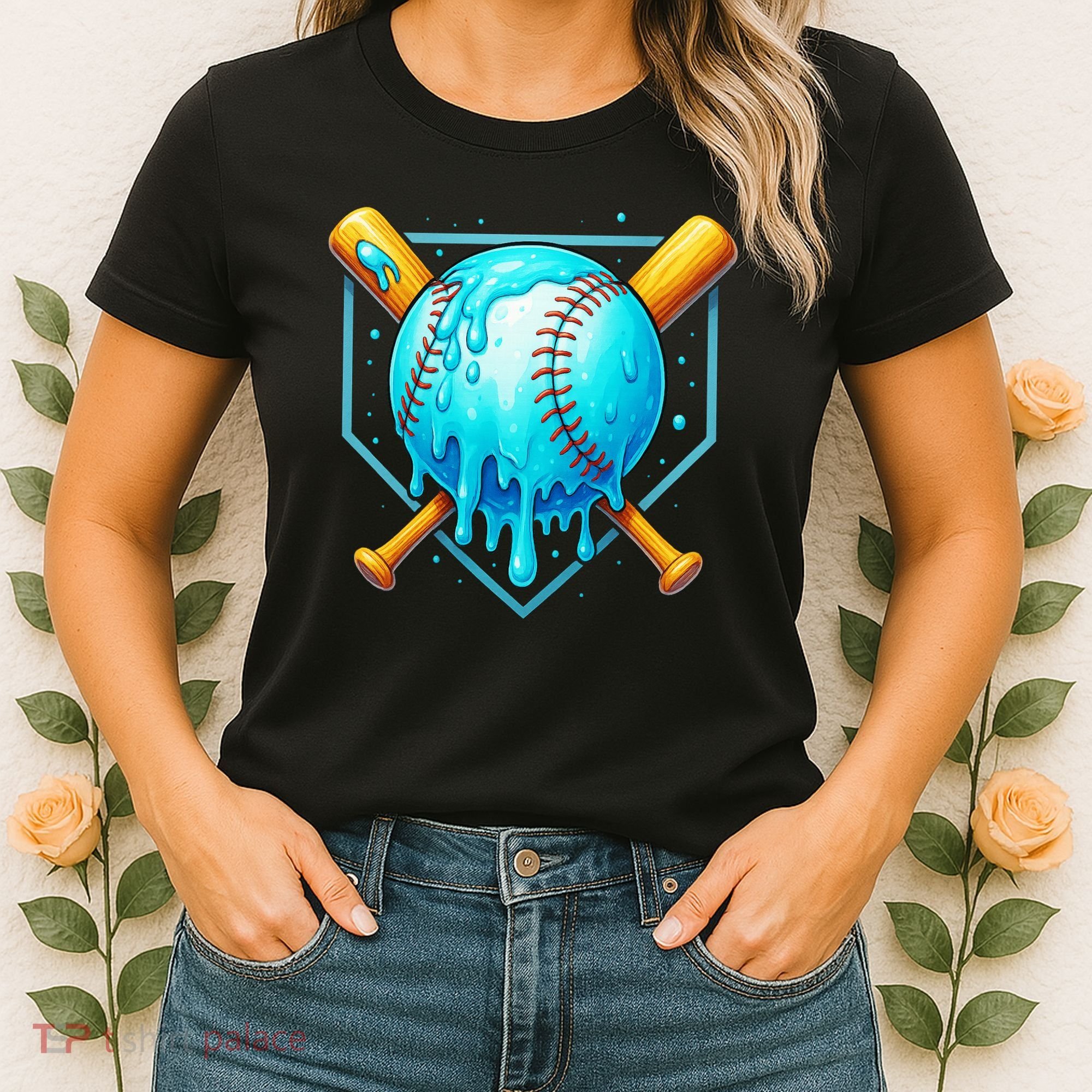 Baseball Drip Home Plate Ice Cream Women's T-Shirt