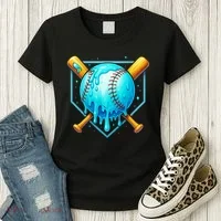 Baseball Drip Home Plate Ice Cream Women's T-Shirt thumb 3