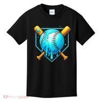 Baseball Drip Home Plate Ice Cream Kids T-Shirt thumb 0