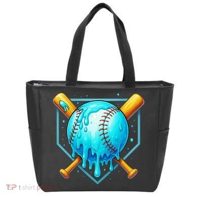Baseball Drip Home Plate Ice Cream Tote Bag